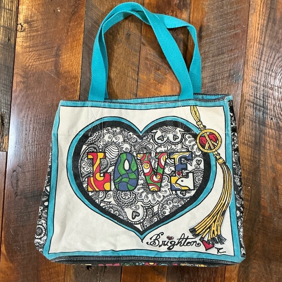 Brighton Summer of love Artful Artwork Large Tote Handbag Purse - Picture 1 of 9